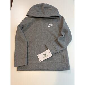 Nike All Kids Fit Sportswear Club Fleece Hoodie Sweatshirt Grey New